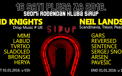 16 sati plesa za 2016. i sedmi rođendan kluba Sirup!